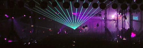 Photo of lasers at a dance party