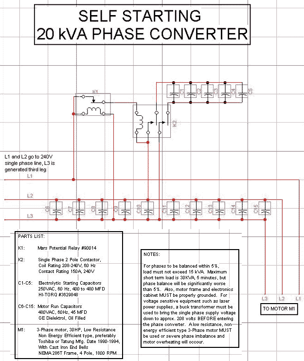 Static Phase Converter Wiring Diagram from www.laserfx.com