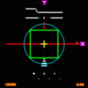 At slow speeds (lower points per second), the circle remains outside the square.