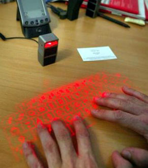 A full-size, fully functional, laser virtual keyboard
