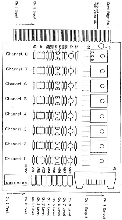 GPD-8 Unipolar drive card diagram