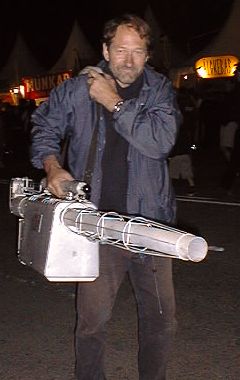 Bo with the 'bazooka' smoke machine