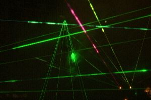 First "basket laser" effect seen from the Opera side