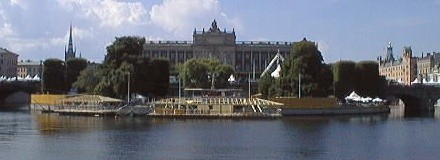 Two of the floating restaurants at the Parliament end of the site