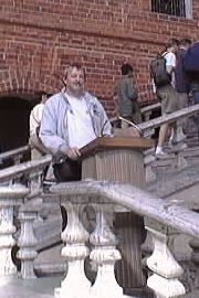 The author at the Nobel prize podium